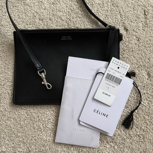 Celine black leather and suede reversible tote - Picture 7 of 16